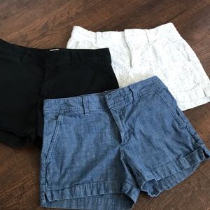 3 pairs of GAP shorts